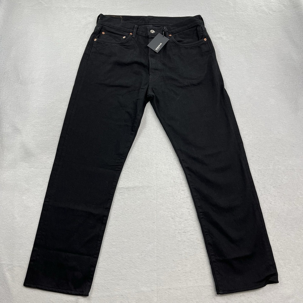 Buck Mason Jeans Mens 32x29 Black Denim 13.25oz Ford Standard Button Fly - Picture 1 of 15
